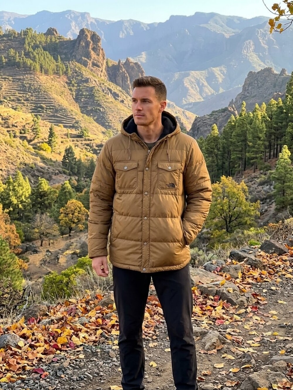THE NORTH FACE Manteau / Parka matelassé à capuche pour homme Couleur Camel